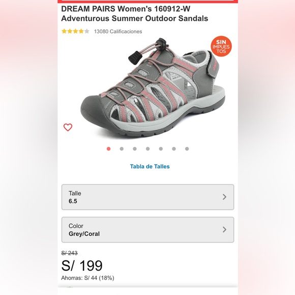 NEW DREAM PAIRS OUTDOOR SHOES SIZE 6.5 COLOR PINK & GRAY - Picture 10 of 10